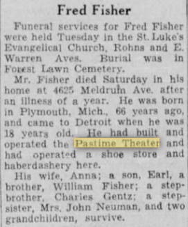 Pastime Theatre - 1935 Former Operator Passes Away (newer photo)